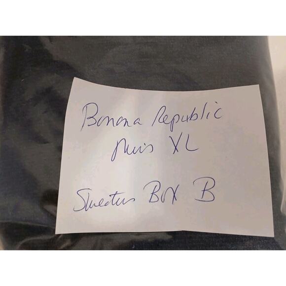 Banana Republic 1/4 Zip Thick Sweater Pullover Men Sz XL Navy Blue Preppy Office - Picture 10 of 10